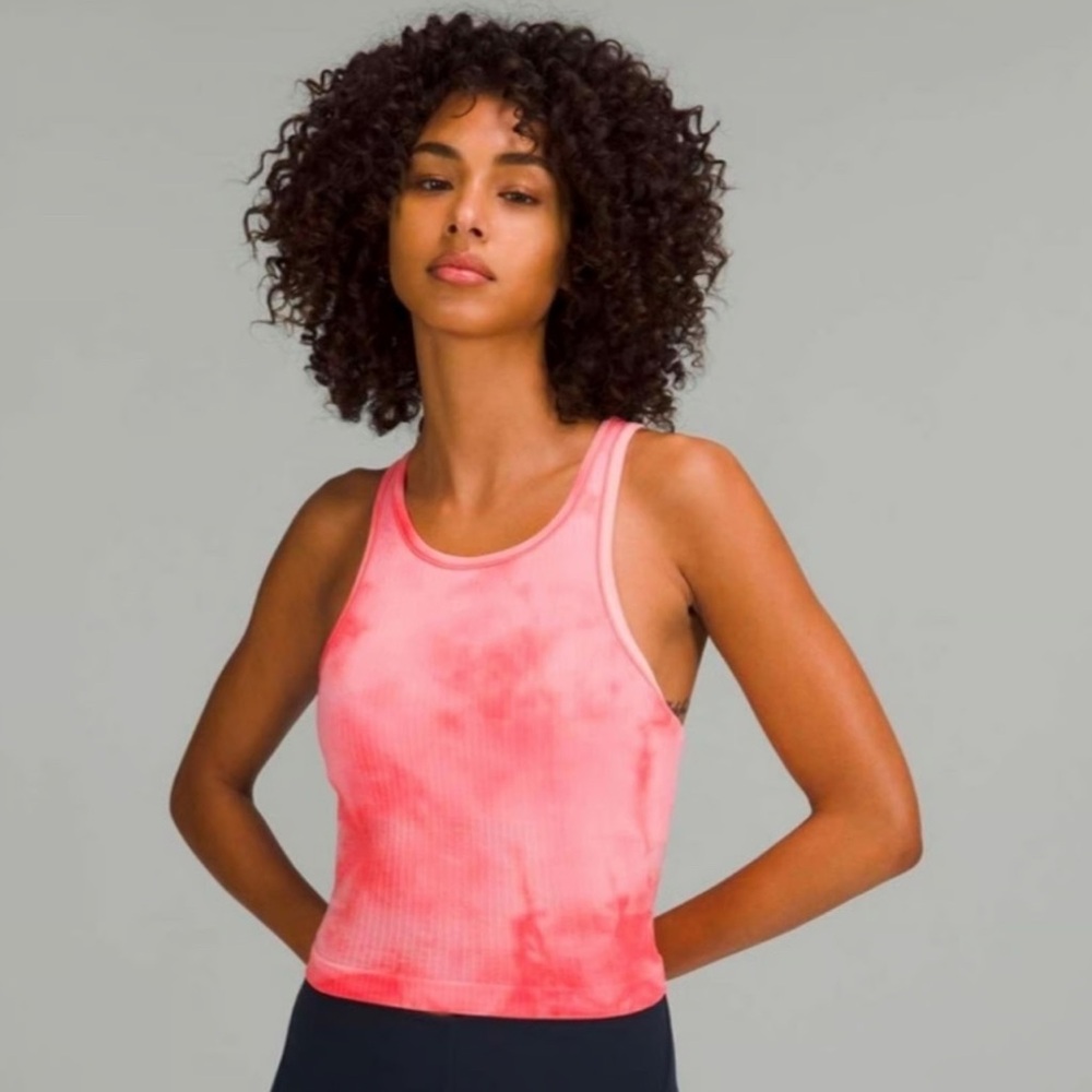 Lululemon  Ebb to Street Tank- Marble Dye Raspberry Coulis